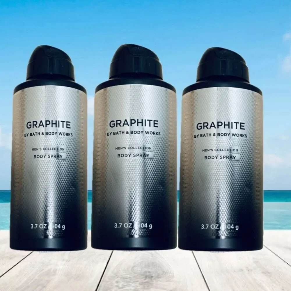 Bath & Body Works Lot of 3 Graphite Men’s Collection Body Spray Bergamot Woods